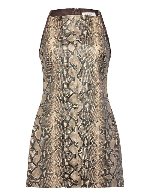 Dress Short Dress Replay Brown