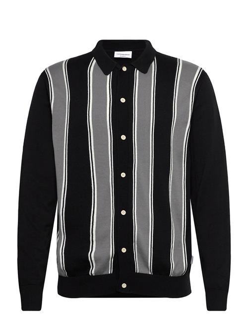 Knitted Polo Cardigan L/S Lindbergh Black