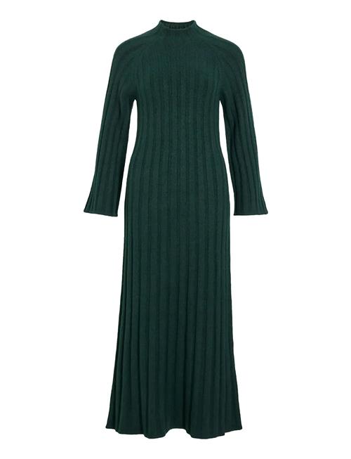 Vicleo Highneck L/S Ankle Knit Dress Vila Green