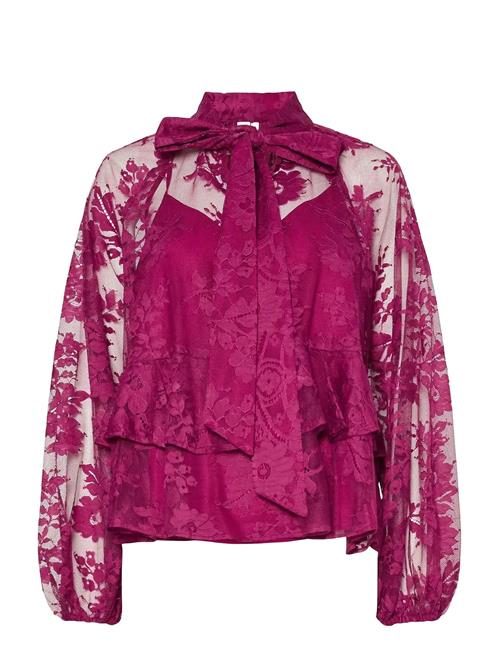 Yaslacilla Ls Lace Top - Show YAS Pink