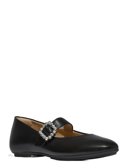 Delicato Crystal-Buckle Leather Mary Janes FitFlop Black