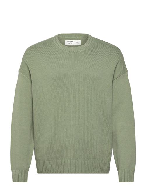 Long Sleeve Jersey Crew Sweater Hollister Green