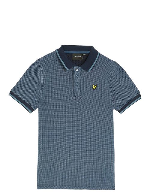 Two T Waffle Polo Shirt Lyle & Scott Blue