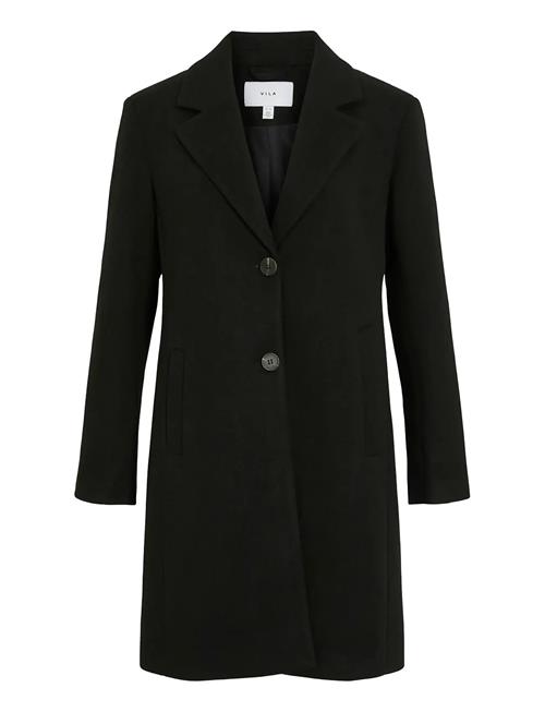 Se Viclaudia Button Coat - Noos Vila Black ved Booztlet