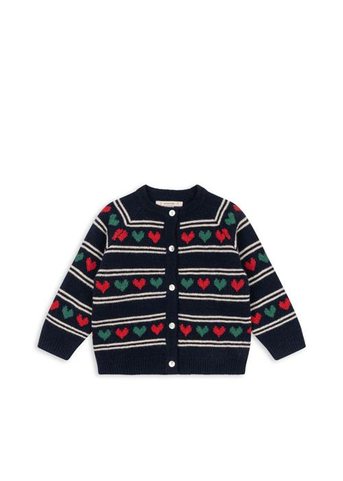 Konges Sløjd Belou Strikket Cardigan Heart  Heart 5-6 Y  Sort  5-6 år  kvinde
