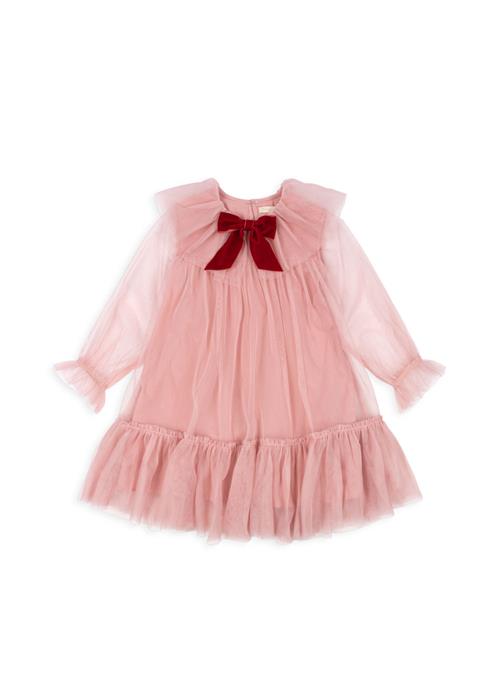 Konges Sløjd Bow Kjole Mellow Rose  Mellow Rose 18 months  Lyserød  18 måneder  kvinde