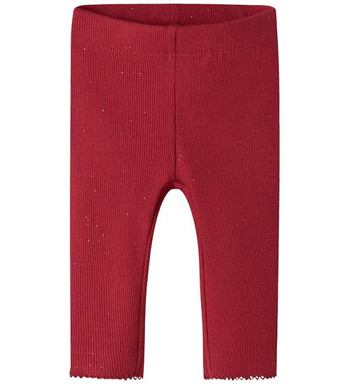 Name It Leggings - NbfRosally - Rib - Jester Red