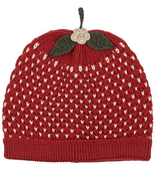 Konges Sløjd Hue - Strik - Uld - Strawberry - True Red