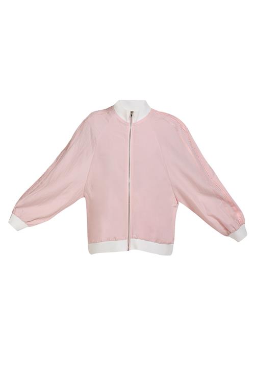 MYMO Overgangsjakke  lyserød / hvid