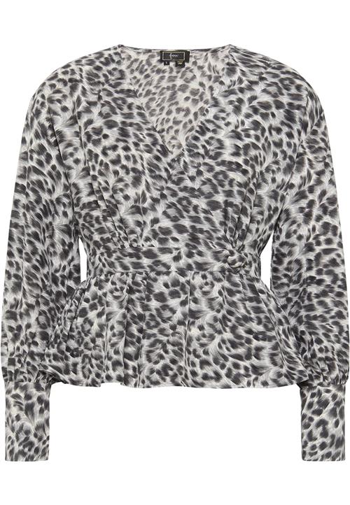 faina Bluse  grå / hvid