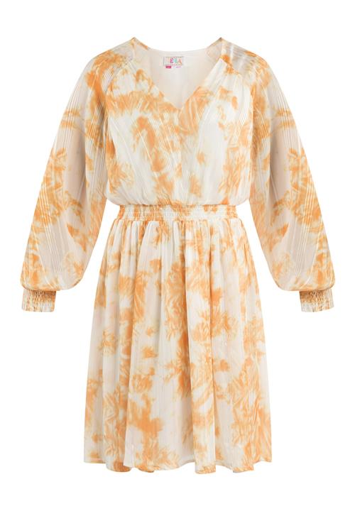 IZIA Kjole  lyseorange / hvid