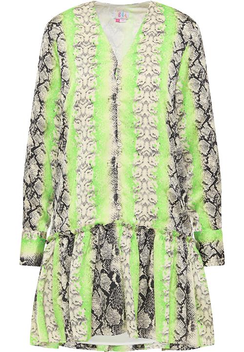 IZIA Sommerkjole  beige / kiwi / sort