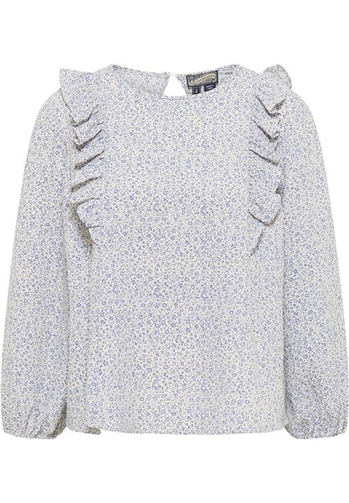 DreiMaster Vintage Bluse  indigo / hvid