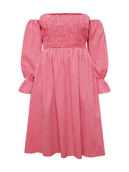 Nasty Gal Plus Sommerkjole  rød / pastelrød / hvid