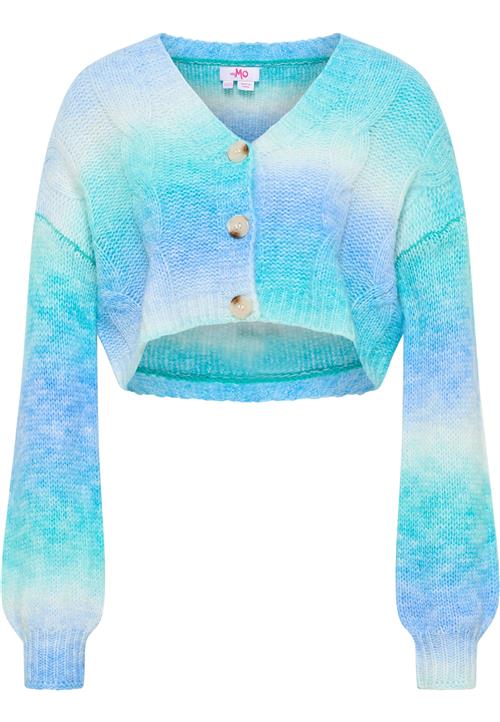 MYMO Cardigan 'Biany'  blå / turkis / hvid