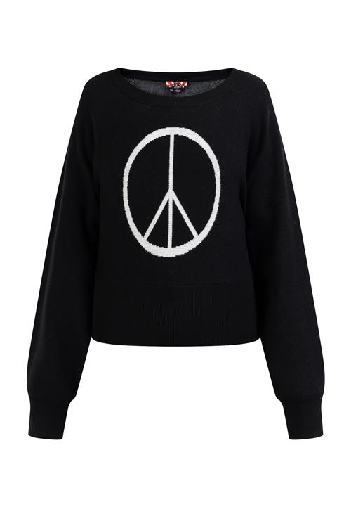 myMo ROCKS Pullover 'Nolie'  sort / hvid