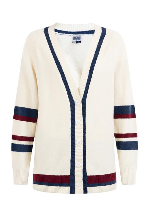 DreiMaster Maritim Cardigan  mørkeblå / mørkerød / offwhite