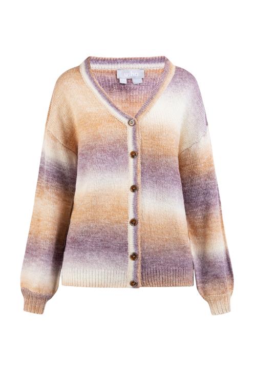 Se Usha Cardigan  ecru / cognac / mørkelilla ved About You