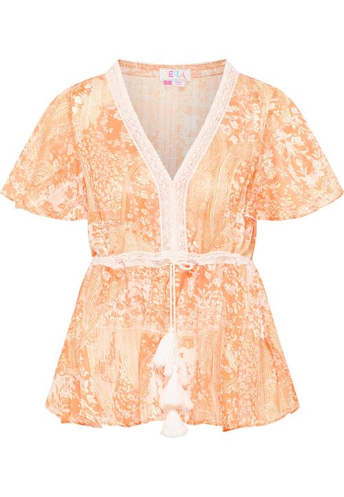 IZIA Bluse  orange / hvid
