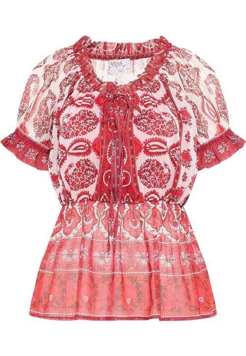 usha FESTIVAL Bluse  rød / sort / hvid