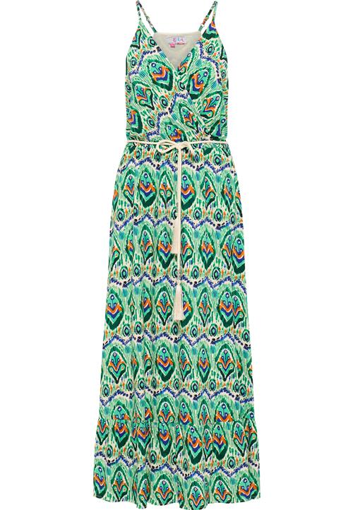 IZIA Sommerkjole  lysebeige / blå / grøn / kirsebærsrød