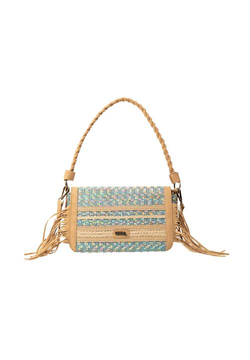 IZIA Skuldertaske  camel / turkis / lysegrøn / eosin