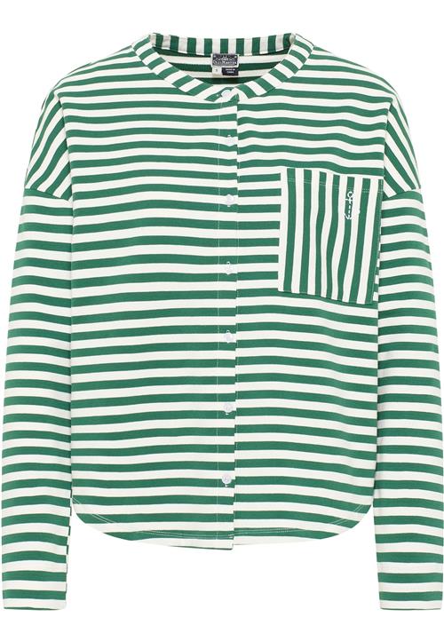 DreiMaster Maritim Sweatjakke  græsgrøn / naturhvid