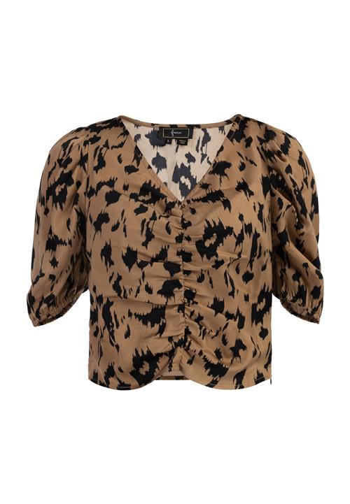 faina Bluse  camel / sort