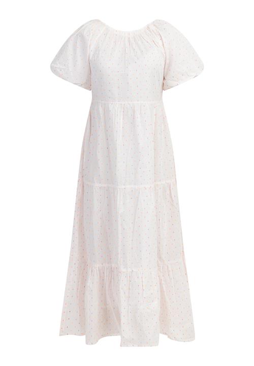 MYMO Kjole  neonorange / pink / knaldrød / hvid