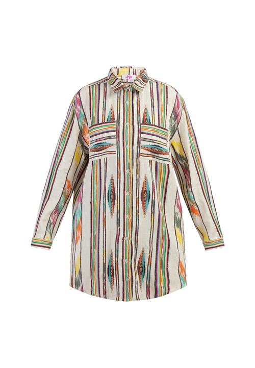 MYMO Bluse  beige / gul / lyselilla / orange