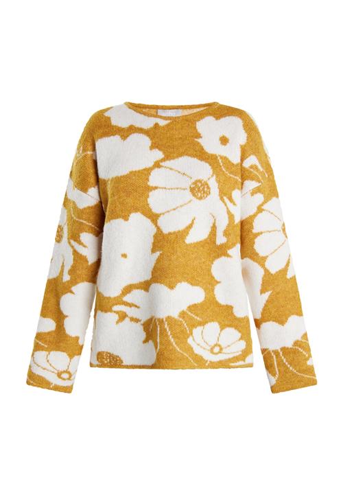 Usha Pullover 'Lurea'  curry / hvid