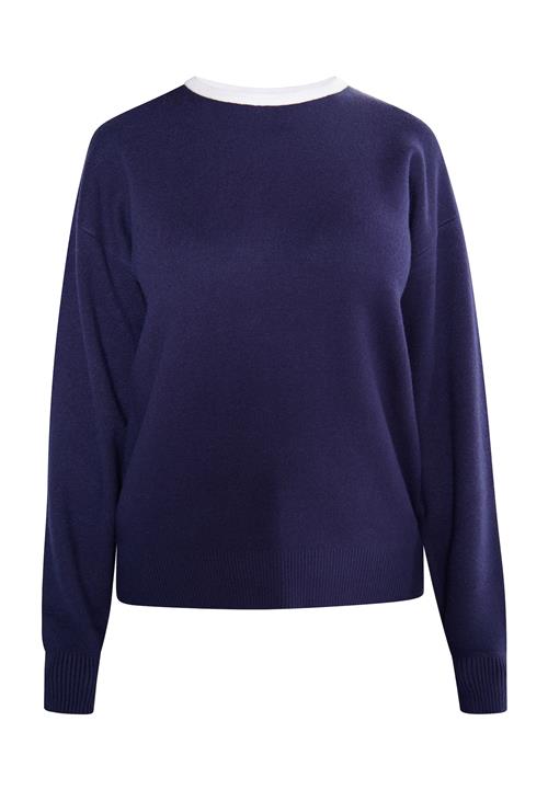 usha BLACK LABEL Pullover 'Nowles'  marin / hvid