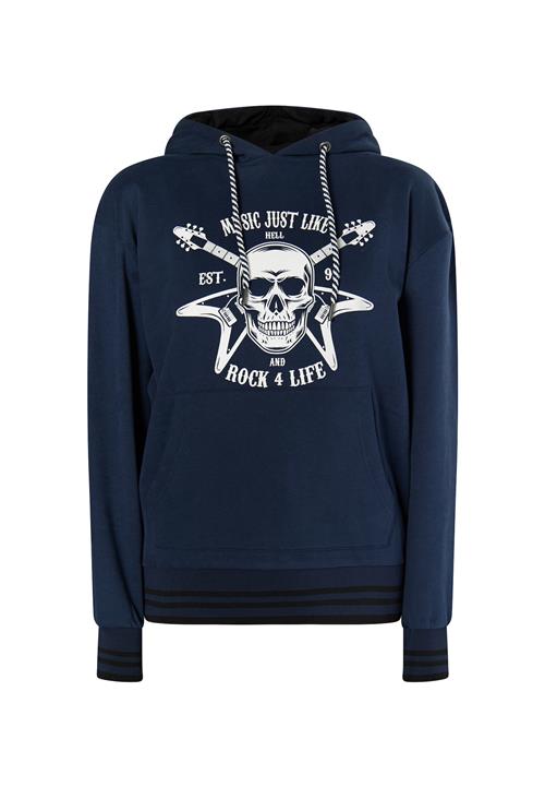 myMo ROCKS Sweatshirt 'Blonda'  marin / hvid