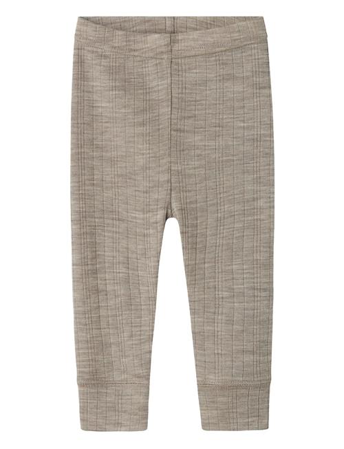 Nbmwang Wool Needle Longjohn Solid Noos Name It Beige