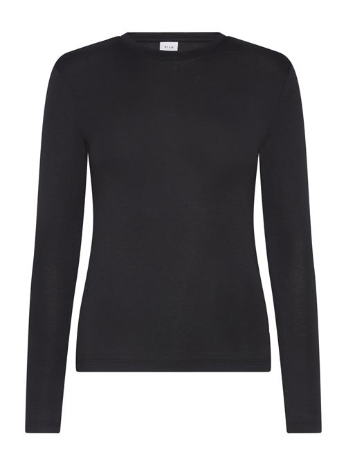 Vialexia O-Neck L/S Top - Noos Vila Black