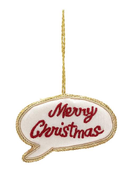 Merry Christmas Ornament Anna + Nina Red