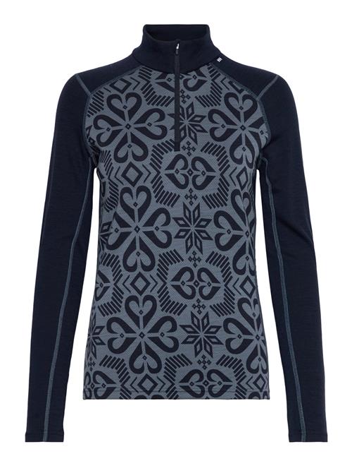 W Lifa Merino Midw Gra 1/2 Zip Helly Hansen Navy