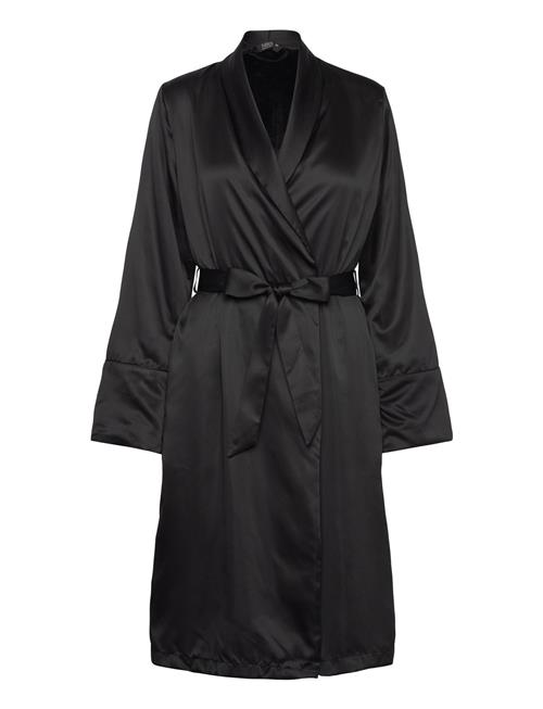 Robe Long Satin Fleece Hunkemöller Black