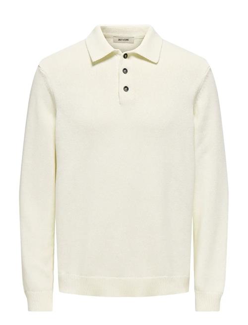 Onshope Rlx Ls Polo Knit Life ONLY & SONS White