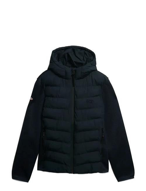 Hooded Storm Knit Hybrid Jkt Superdry Navy