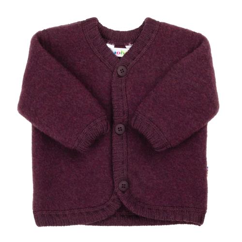 Joha Cardigan I Blød Uld Plum  Plum-70 cm  Lilla  70 cm  unisex
