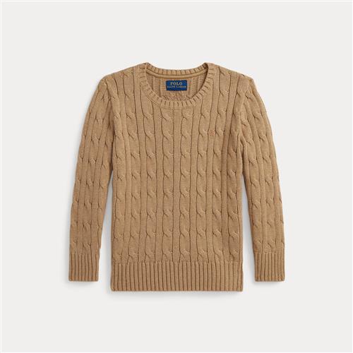 Ralph Lauren Kabelstrikket Sweater Camel  Camel 117-123cm  Beige  117-123 cm  mand