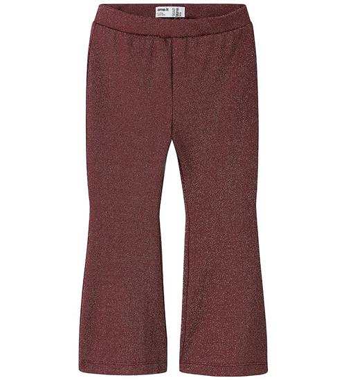 Name It Bukser - NmfRoisin - Bootcut - Burgundy m. Glimmer