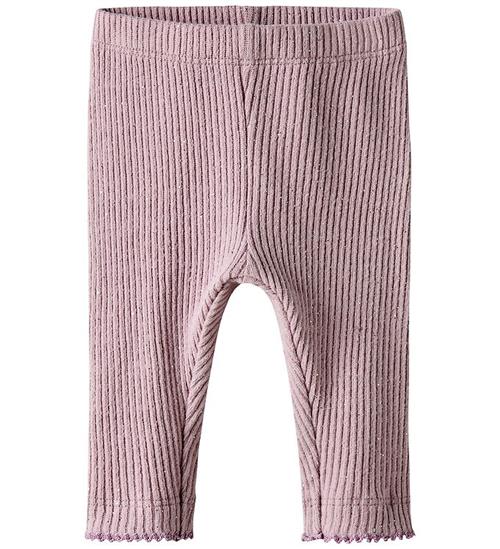 Name It Leggings - Rib - NbfRosally - Keepsake Lilac m. Glimmer