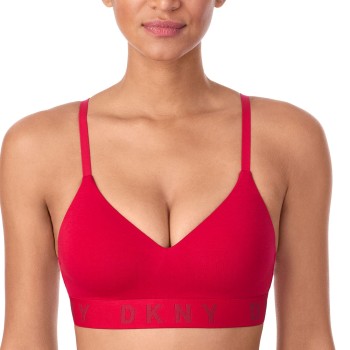 DKNY BH Cozy Boyfriend Wirefree Push-Up Bra Rosa Large Dame