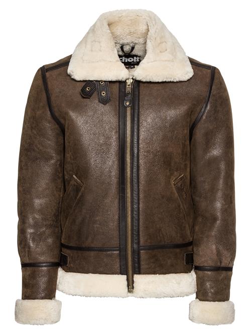 Schott NYC Overgangsjakke 'LC1259'  creme / brun