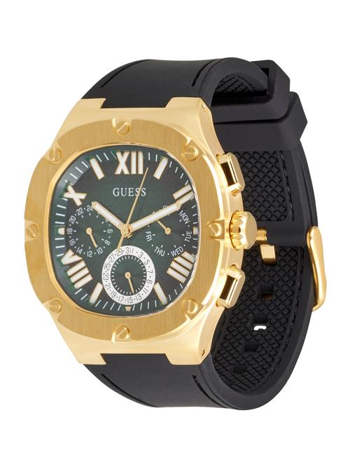 GUESS Analogt ur 'Headline'  guld / mørkegrøn / sort / hvid