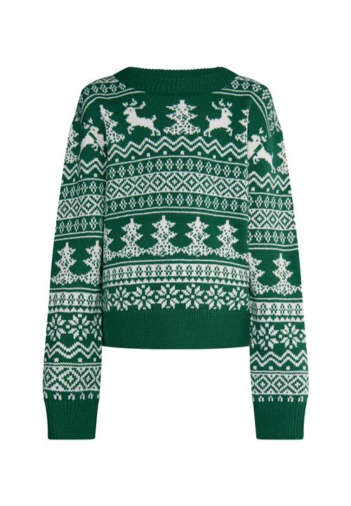 myMo KIDS Pullover 'Mimo'  grøn / hvid