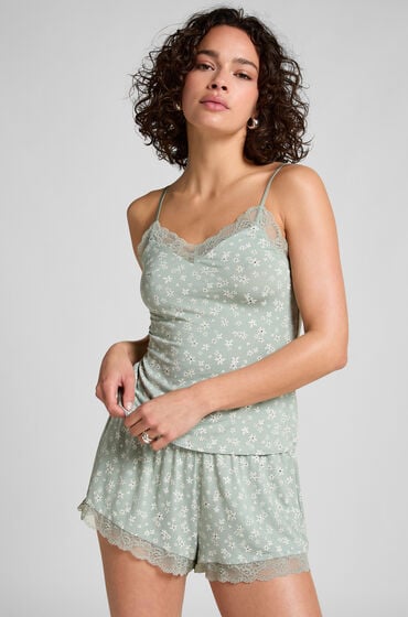 Hunkemöller Blonde Pyjamassæt i jersey grøn