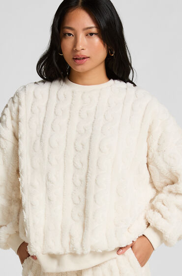 Hunkemöller Overdel kabelfleece hvid